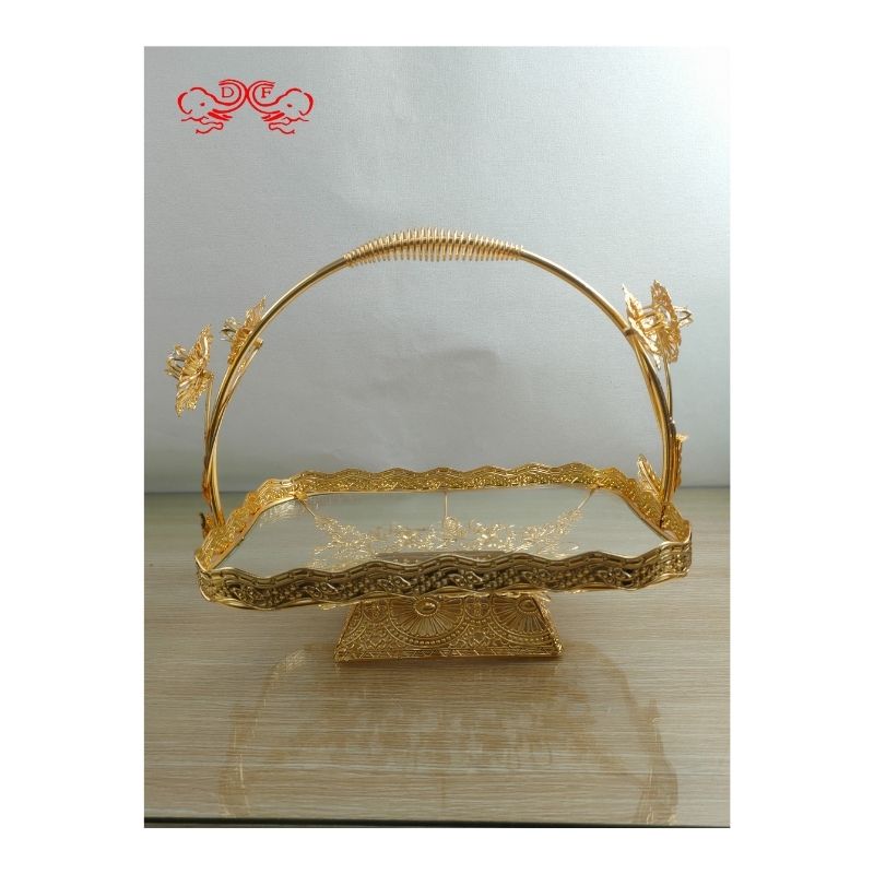 DF68093水果盘玻璃盘多层果篮蛋糕盘客厅果盘 DF Trading house