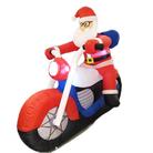 9123圣诞充气圣诞节装饰摆件充气酷帅圣诞老人骑摩托车