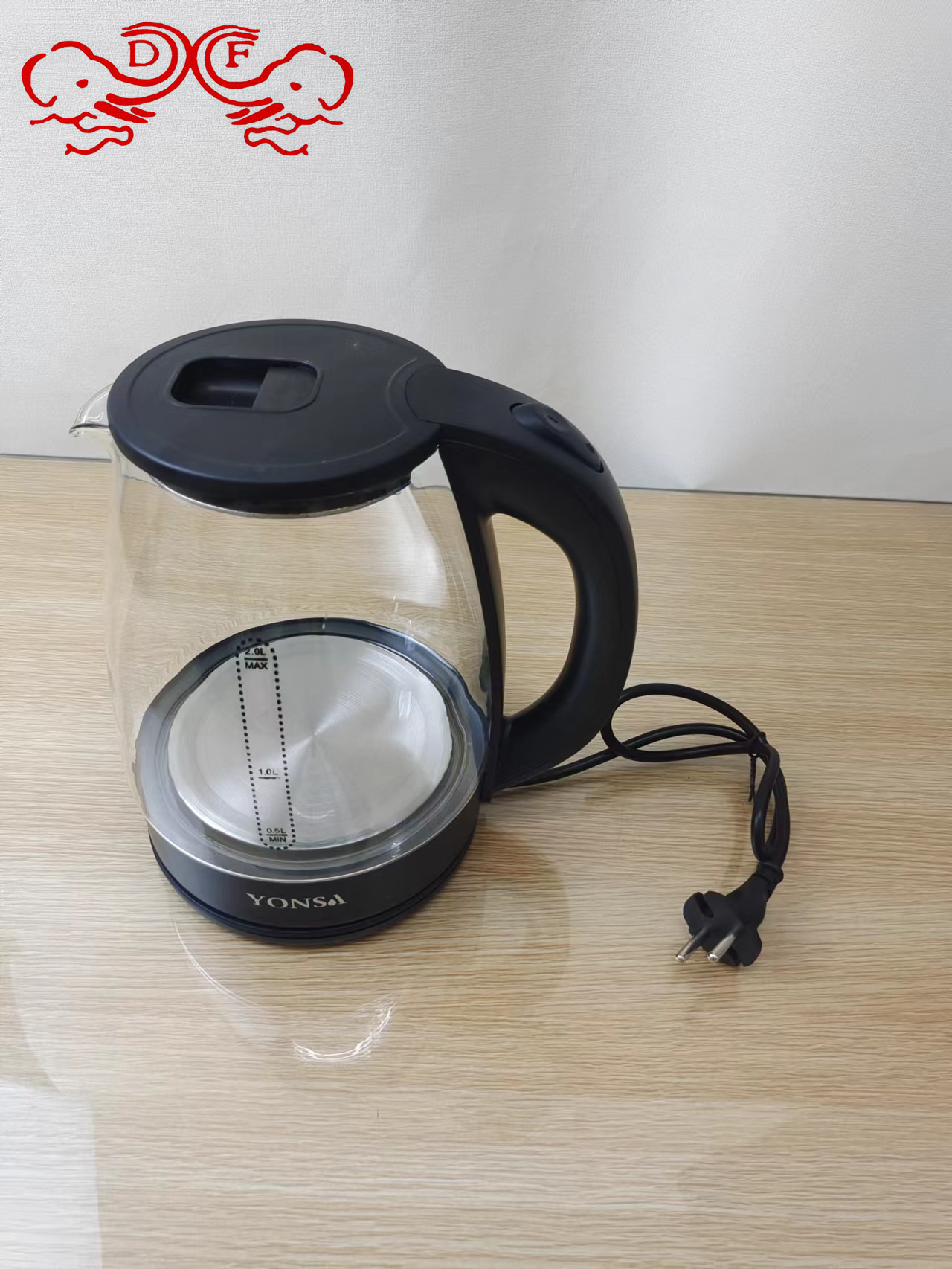 DF68119 Stainless steel hot water kettle, boiling water kettle, boiling water, tea brewing kettle, electric water kettle, electric heating kettle, DF Trading house details Picture