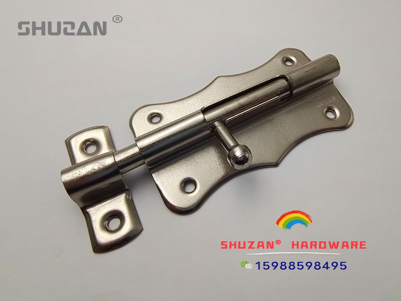 舒赞 木门明插销加厚插销锁舒赞厂家直销五金配件