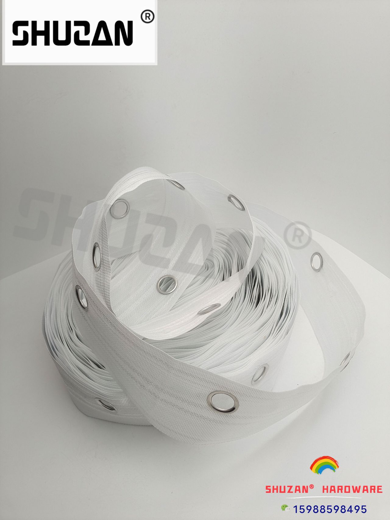 窗帘扣/罗马圈布带/窗帘布带白底实物图