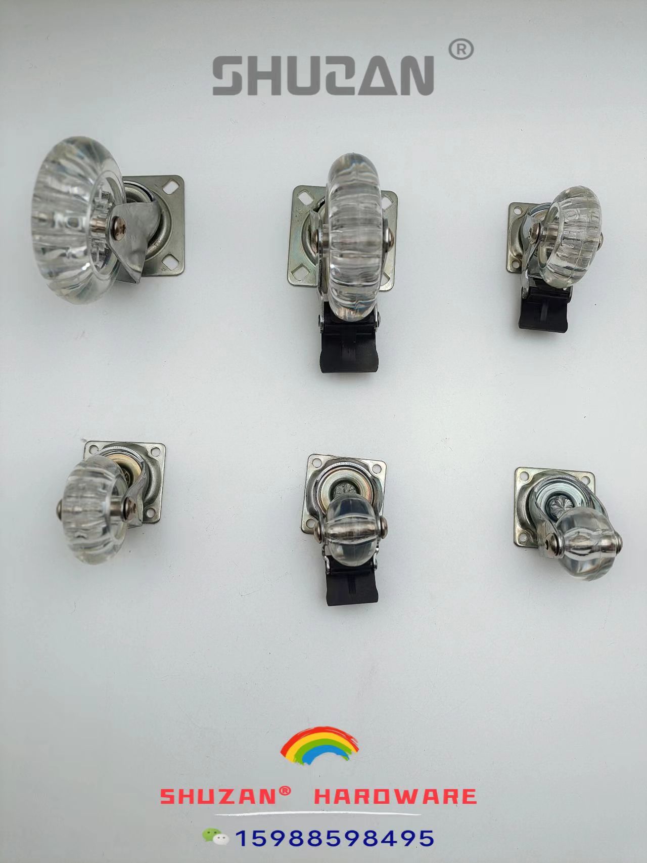 Universal casters, rubber silent wheels, shelf-specific refrigerator displacement wheels, rotatable two-legged mushroom nail fixing wheels