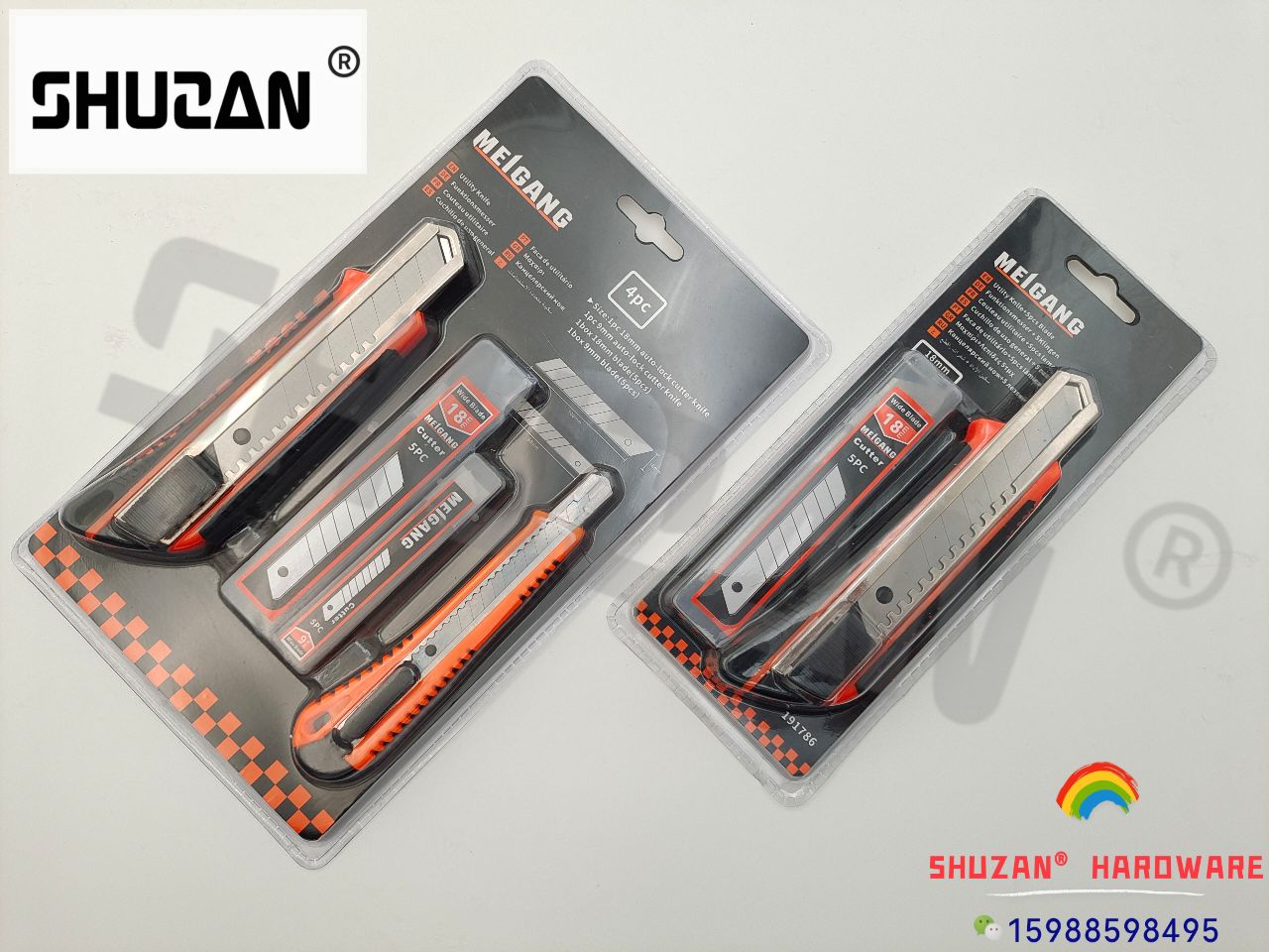 Shuzan thickened anti-slip Utility knife Holder set, paper cutting, unboxing, Express delivery, Factory direct sales, multi-functional utility knife Item Picture