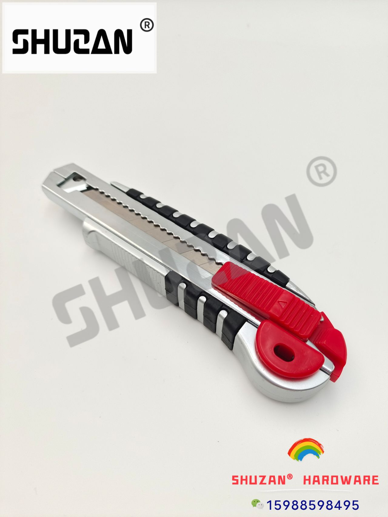 舒赞 厂家直销加厚不锈钢美工刀架裁纸开箱刀多功能五金工具套装