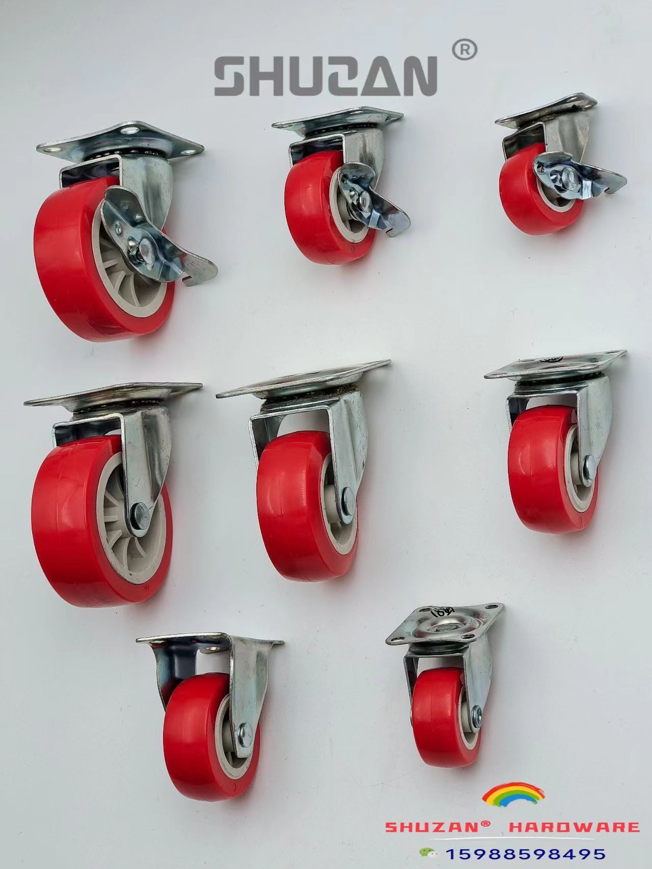 Universal swivel casters, rubber wheels, shelves, refrigerators, swivel directional two-legged mushroom nails, silent and wear-resistant casters Application Scenario