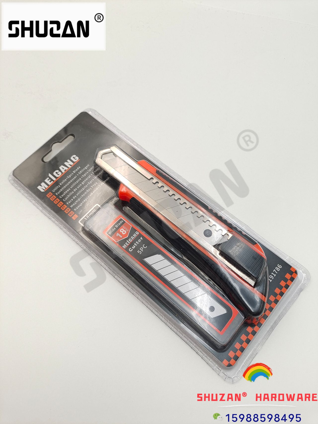 Shuzan thickened anti-slip Utility knife Holder set, paper cutting, unboxing, Express delivery, Factory direct sales, multi-functional utility knife details Picture