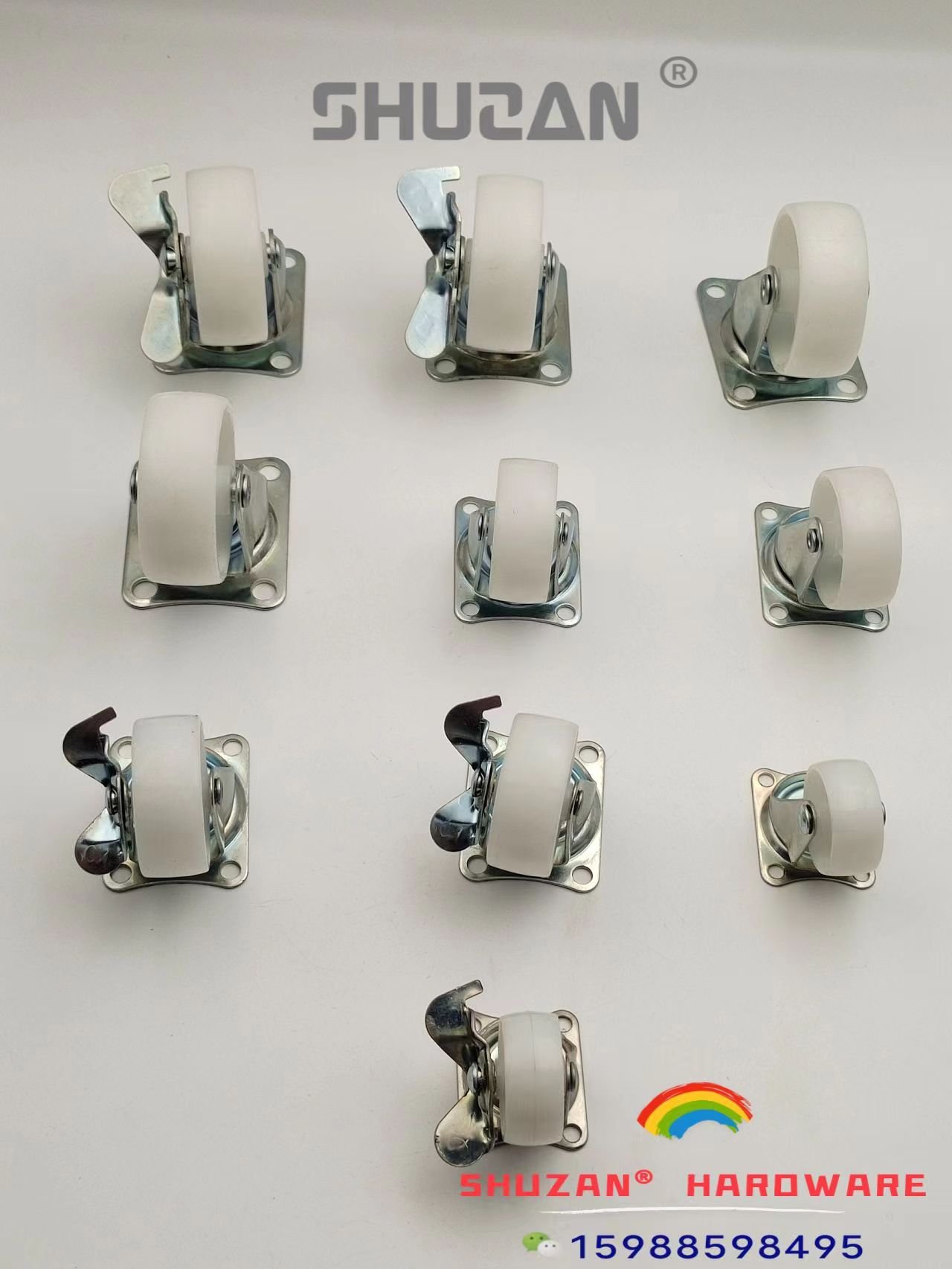 Universal casters, rubber silent wheels, shelves, refrigerators, special light sound rotating directional wheels, two-foot mushroom nail design