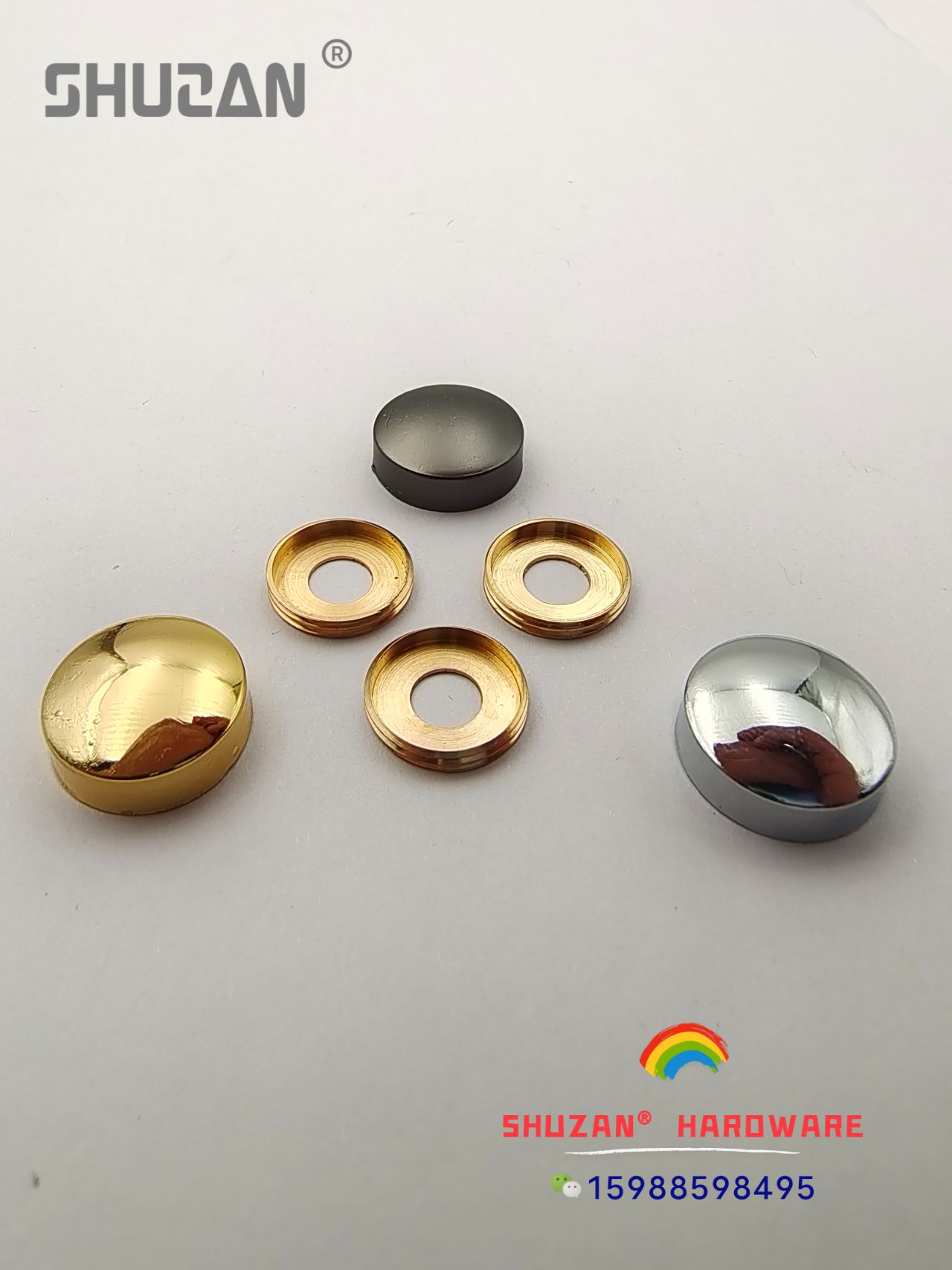 Shuzan Factory direct sales of water pipe rubber gaskets, iron caps, sealing gaskets, alloy material, corrosion-resistant sealing caps Specification image