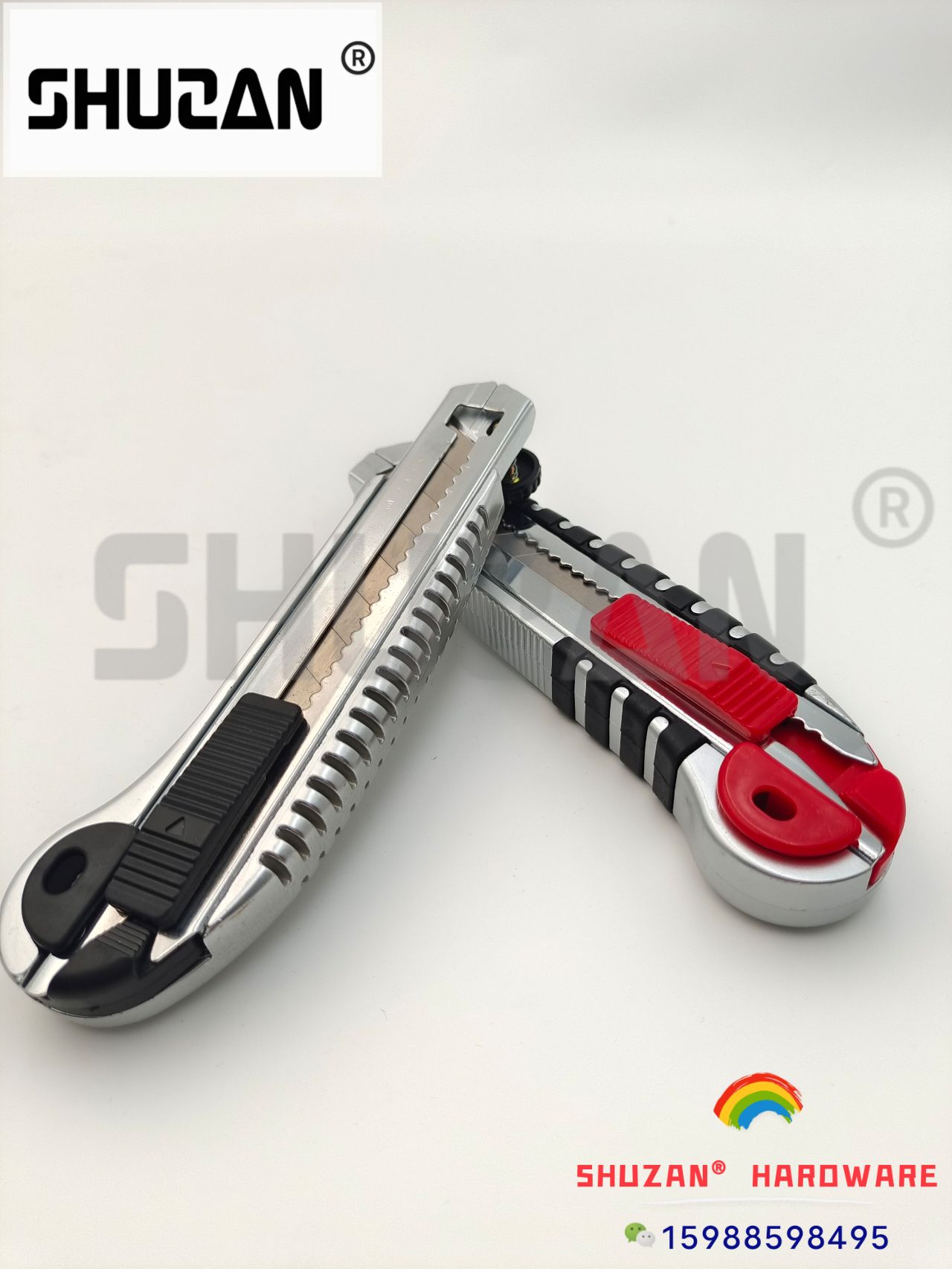 Shuzan Factory Direct sales thickened stainless steel utility knife holder, paper cutting and box opening knife, multi-functional hardware tool set Item Picture