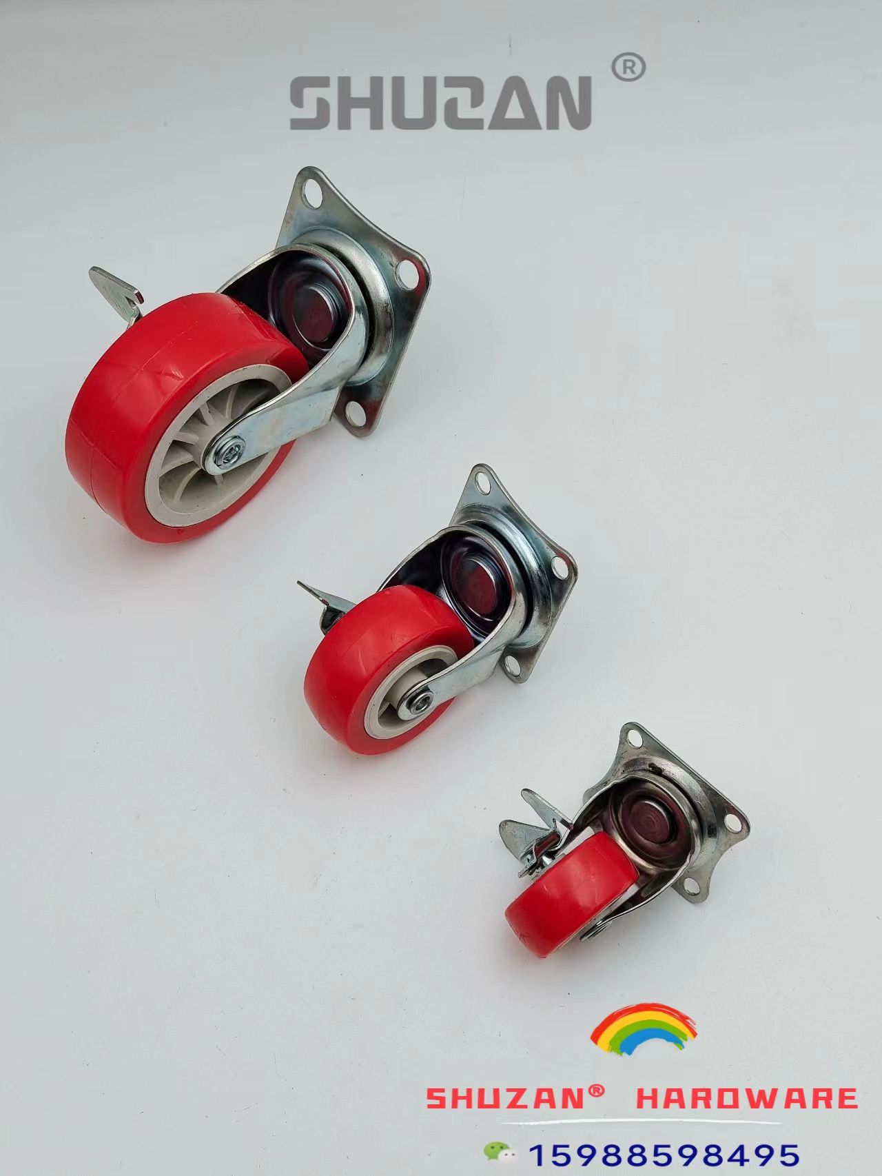The trolley is equipped with universal wheels and steering wheels, which are sturdy and durable industrial flat hands Specification image