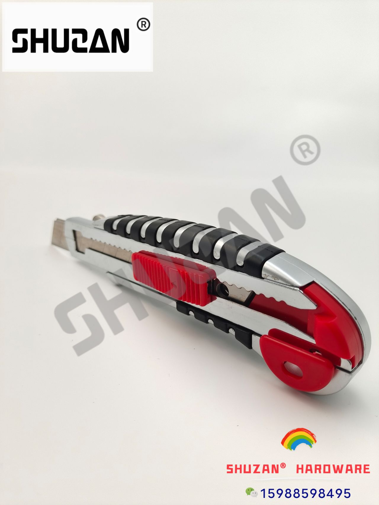 Shuzan Factory Direct sales thickened stainless steel utility knife holder, paper cutting and box opening knife, multi-functional hardware tool set details Picture