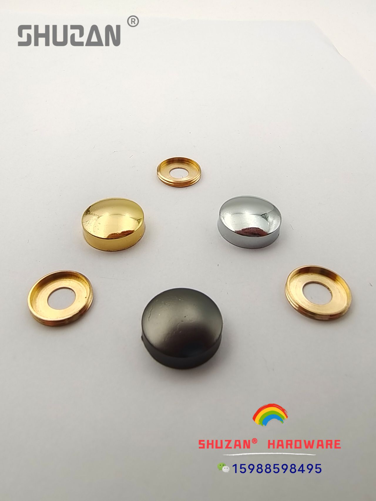 Shuzan Factory direct sales of water pipe rubber gaskets, iron caps, sealing gaskets, alloy material, corrosion-resistant sealing caps details Picture