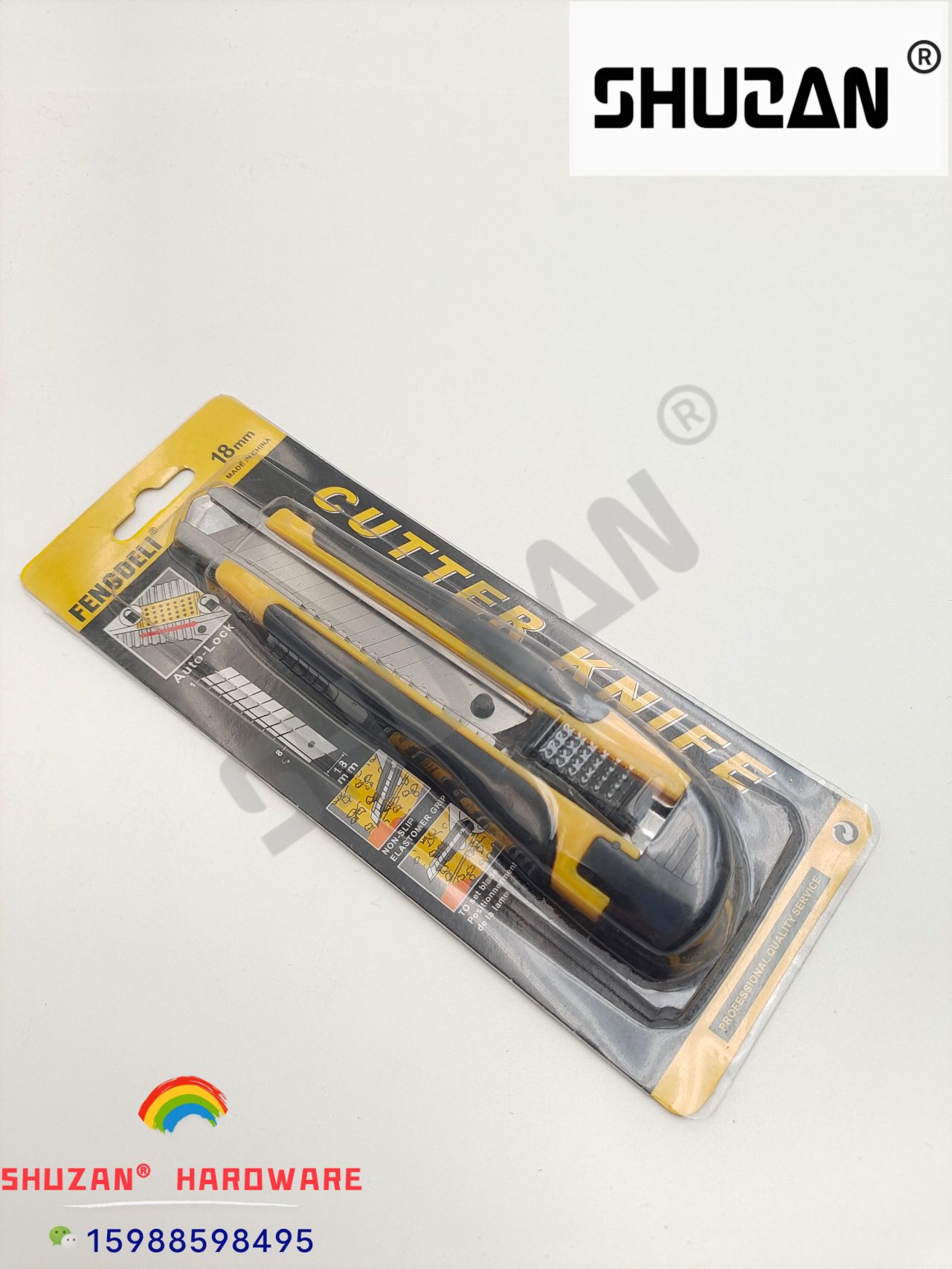 Shuzan thickened utility knife for paper cutting, unboxing, express delivery, wallpaper knife, anti-slip design, sharp and durable, home and office utility knife stand combination set Application Scenario