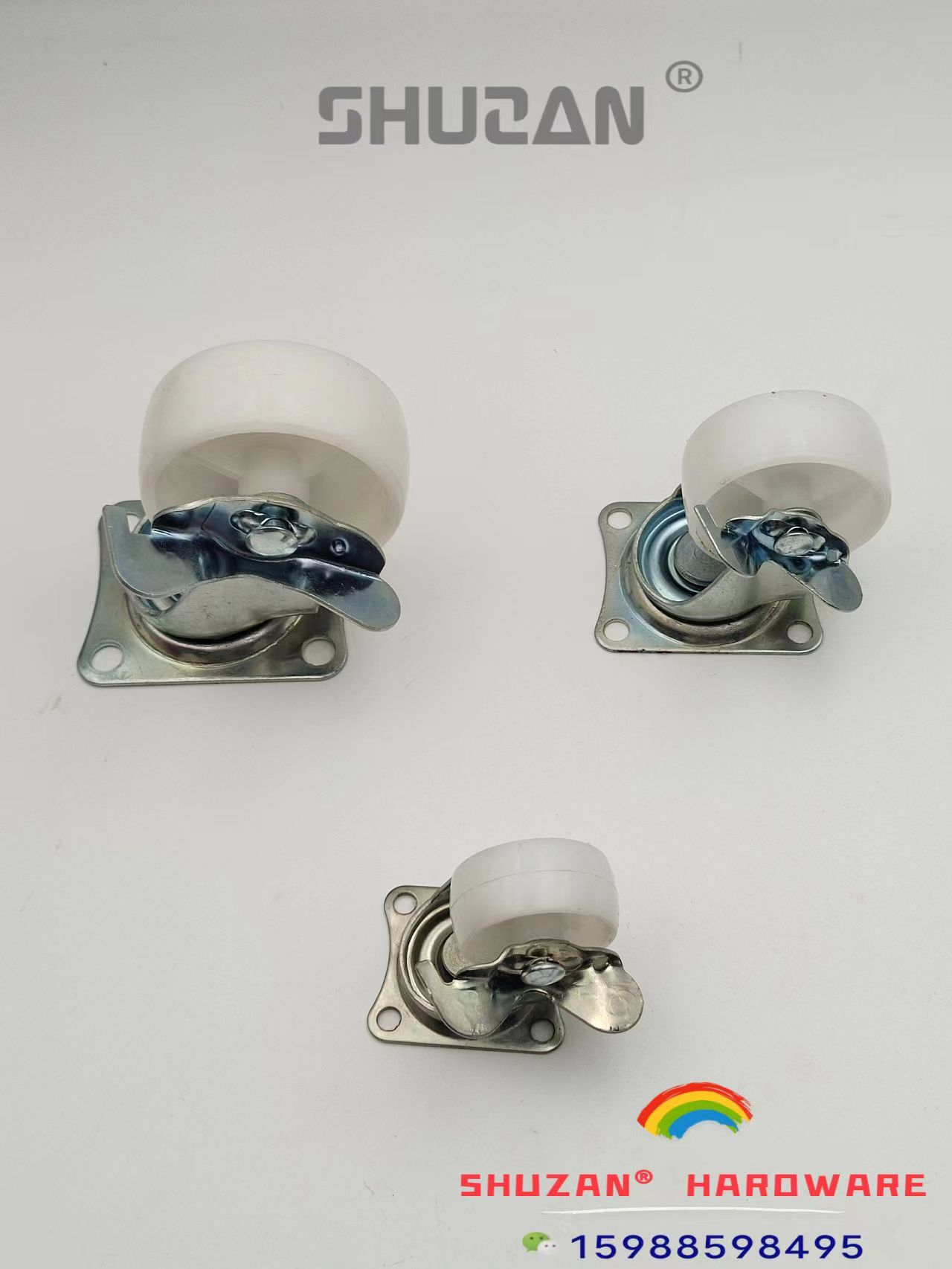 Universal casters, rubber silent wheels, shelves, refrigerators, special light sound rotating directional wheels, two-foot mushroom nail design details Picture