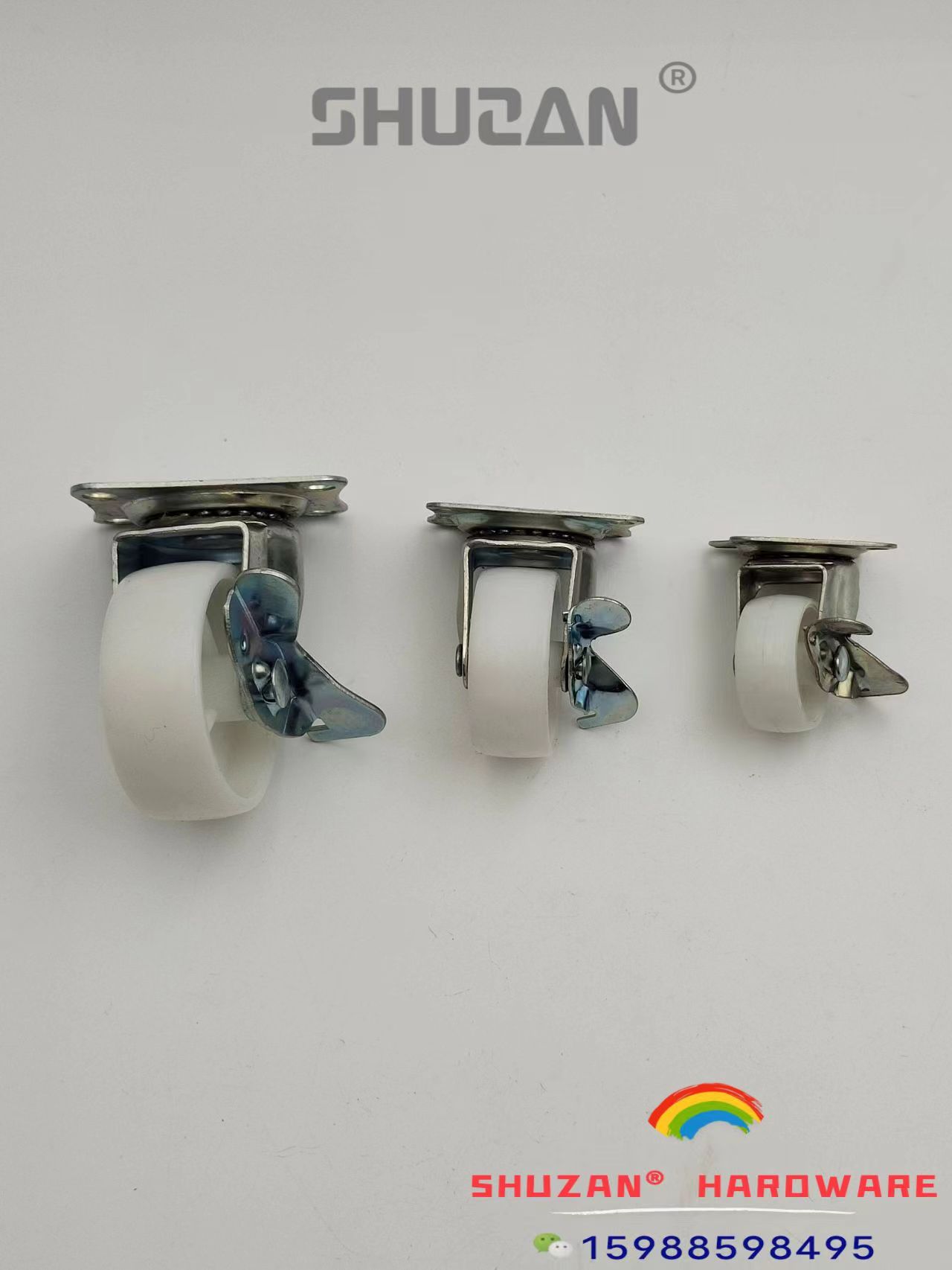 Universal casters, rubber silent wheels, shelves, refrigerators, special light sound rotating directional wheels, two-foot mushroom nail design Specification image