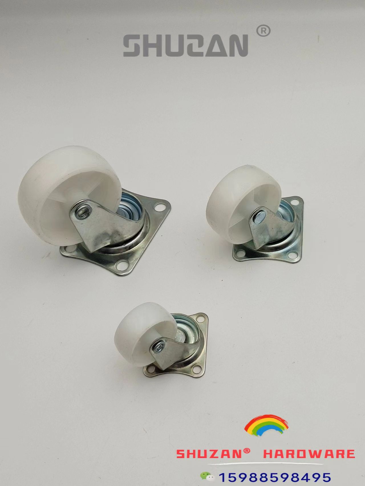 Universal casters, rubber silent wheels, shelves, refrigerators, special light sound rotating directional wheels, two-foot mushroom nail design Item Picture