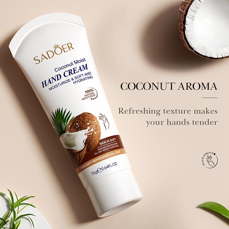 All-english fruit Hand Cream 75g SADOER Avocado Moisturizing Coconut Moisturizing Cross-border Foreign Trade Application Scenario