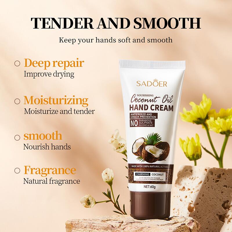 All-english coconut hand cream SADOER hydrating, moisturizing, anti-cracking and nourishing hand cream cross-border export wholesale Specification image