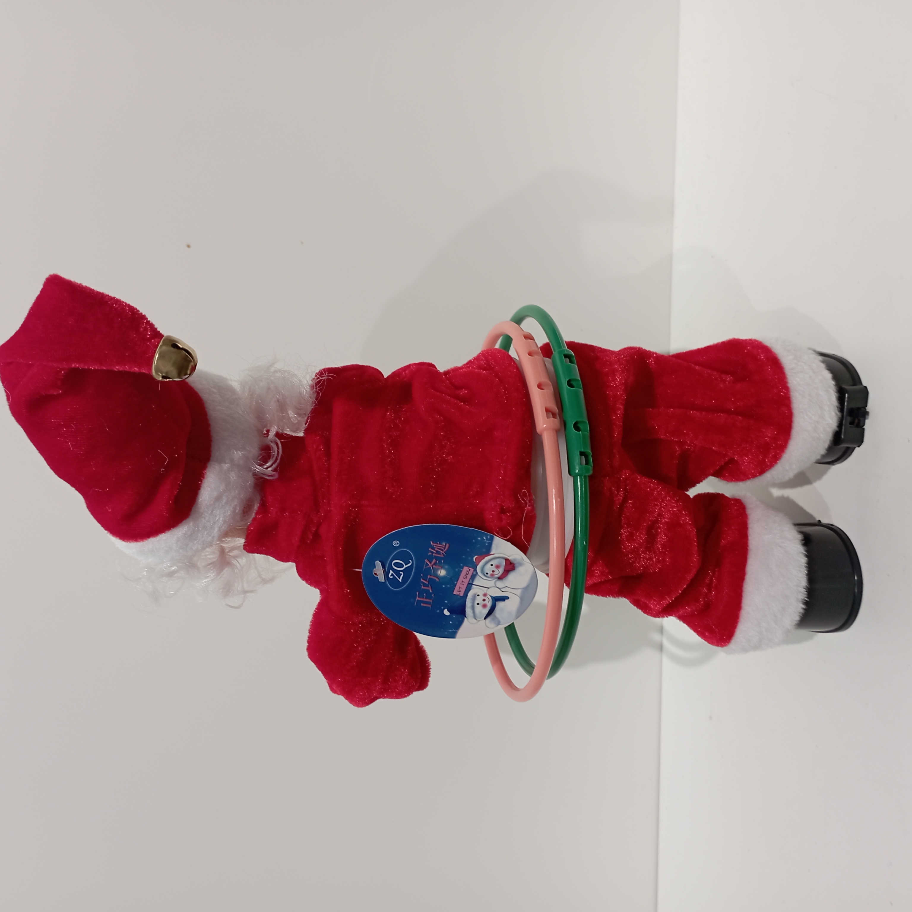 Christmas 9123 Santa Claus in cute shape with a music hula hoop. Santa Claus 30CM electric toy Item Picture