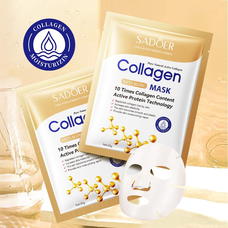 All-english Bone collagen Mask 25g SADOER Moisturizing and Hydrating Mask sheet set Cross-border export