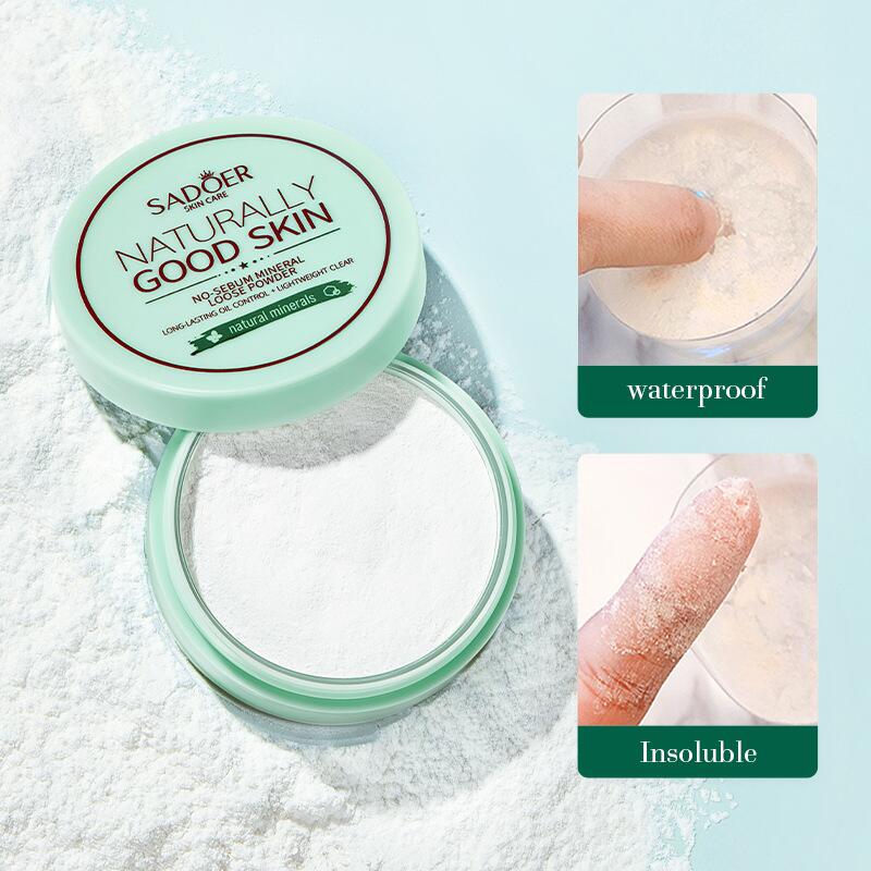 All-english mineral Powder 5gSADOER Mint Refreshing Oil-Control Light Setting Powder Cross-border export details Picture