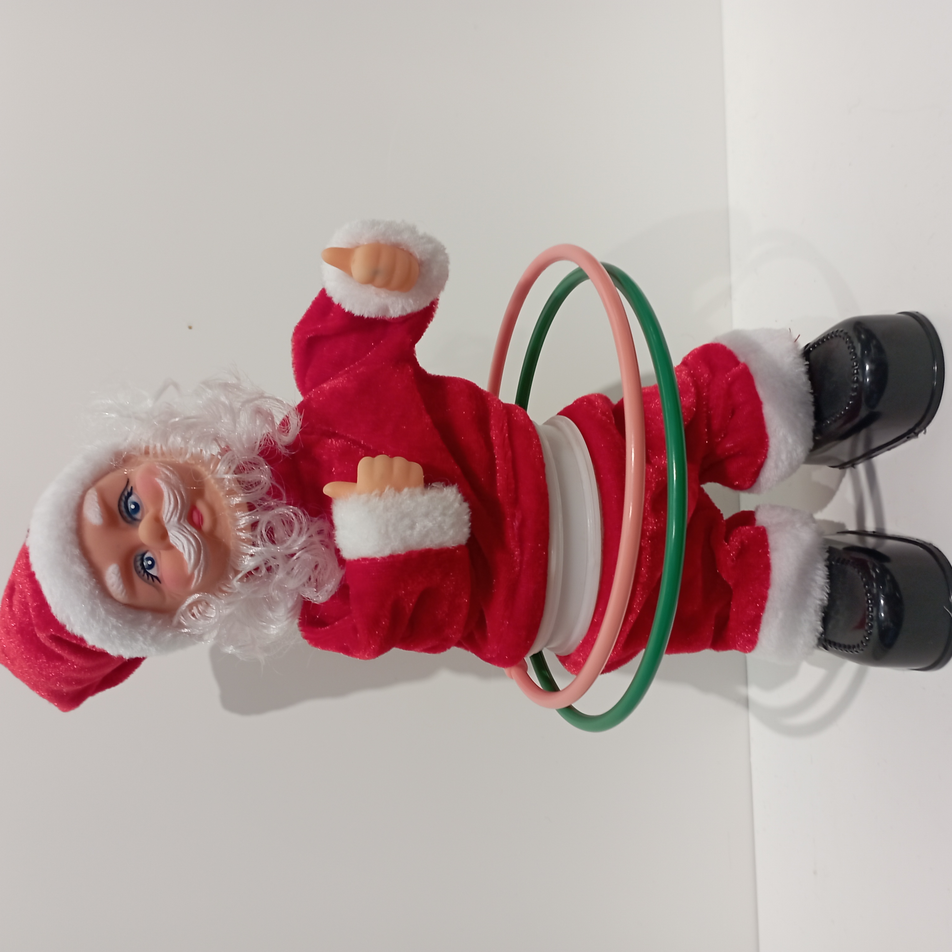 Christmas 9123 Santa Claus in cute shape with a music hula hoop. Santa Claus 30CM electric toy
