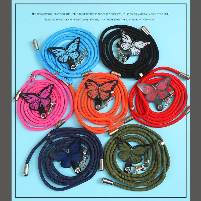 手机挂绳+软垫片 彩虹垫片/蝴蝶垫片/花朵笑脸垫片片详情图11