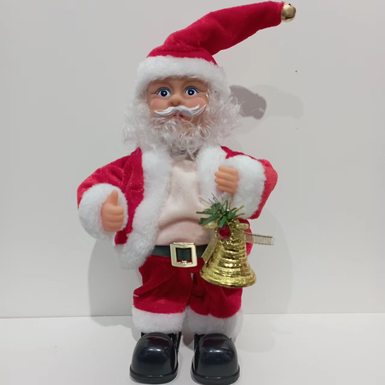 圣诞老人9123圣诞电动玩具带音乐抖动肚子甩帽子搞怪圣诞老人电动玩具