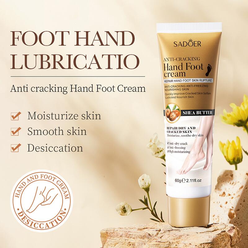 SADOER's 60g All-English hand and foot cream is a hydrating, moisturizing, anti-cracking and hydrating scented hand cream for cross-border export