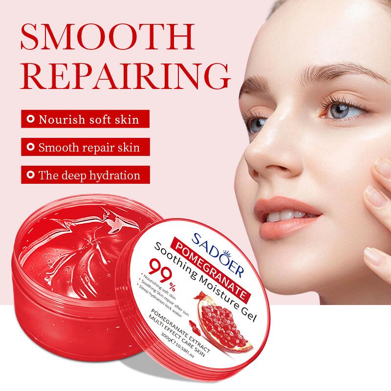 All-english pomegranate Gel SADOER Soothing, Moisturizing and hydrating Large Volume gel Cross-border export