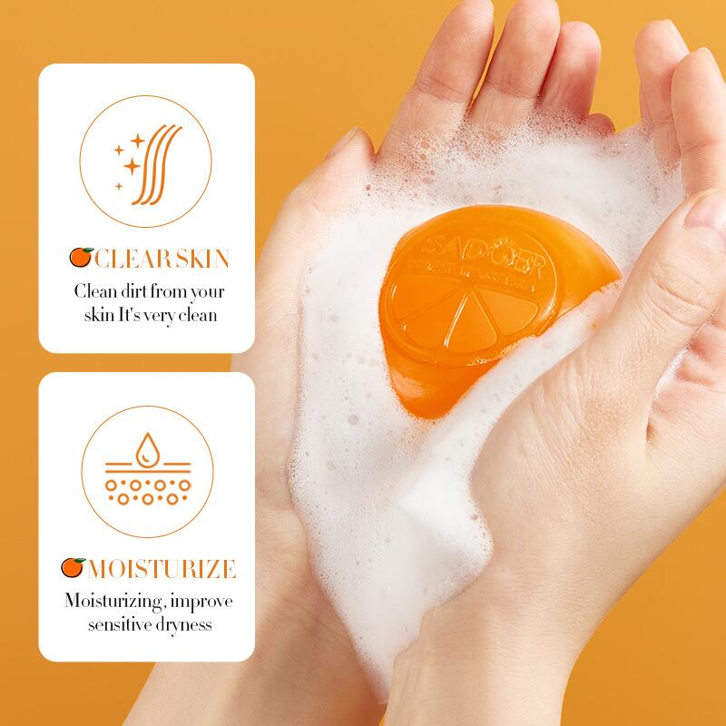 全英文维生素C香皂 SADOER清洁沐浴洁面精油手工皂跨境外贸详情图2