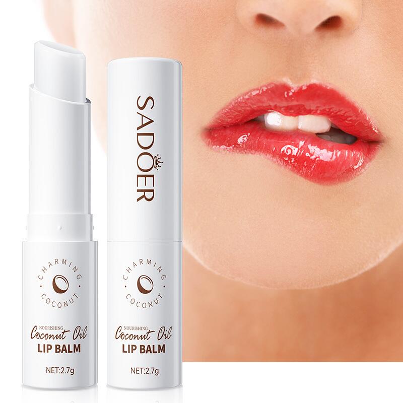 All-english Coconut Lip balm 2.7G Sadoer Hydrating, Moisturizing and Anti-cracking lip balm Cross-border export Application Scenario