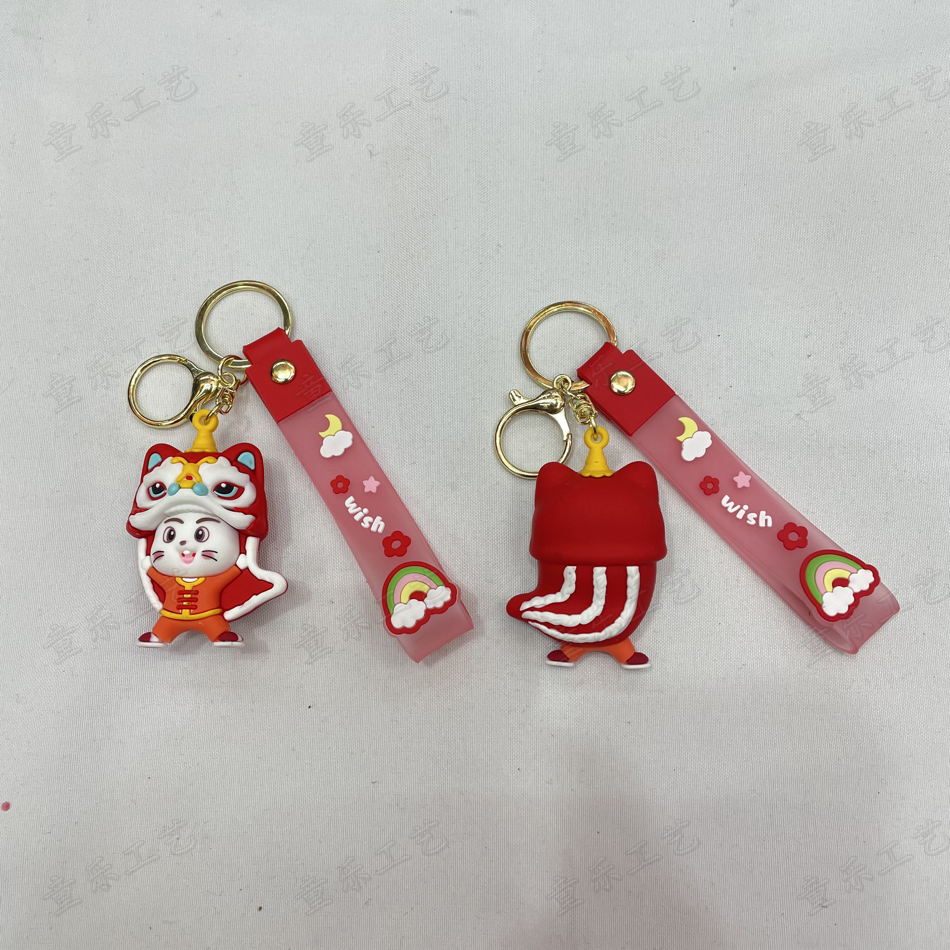 挂件/钥匙扣/兔子白底实物图