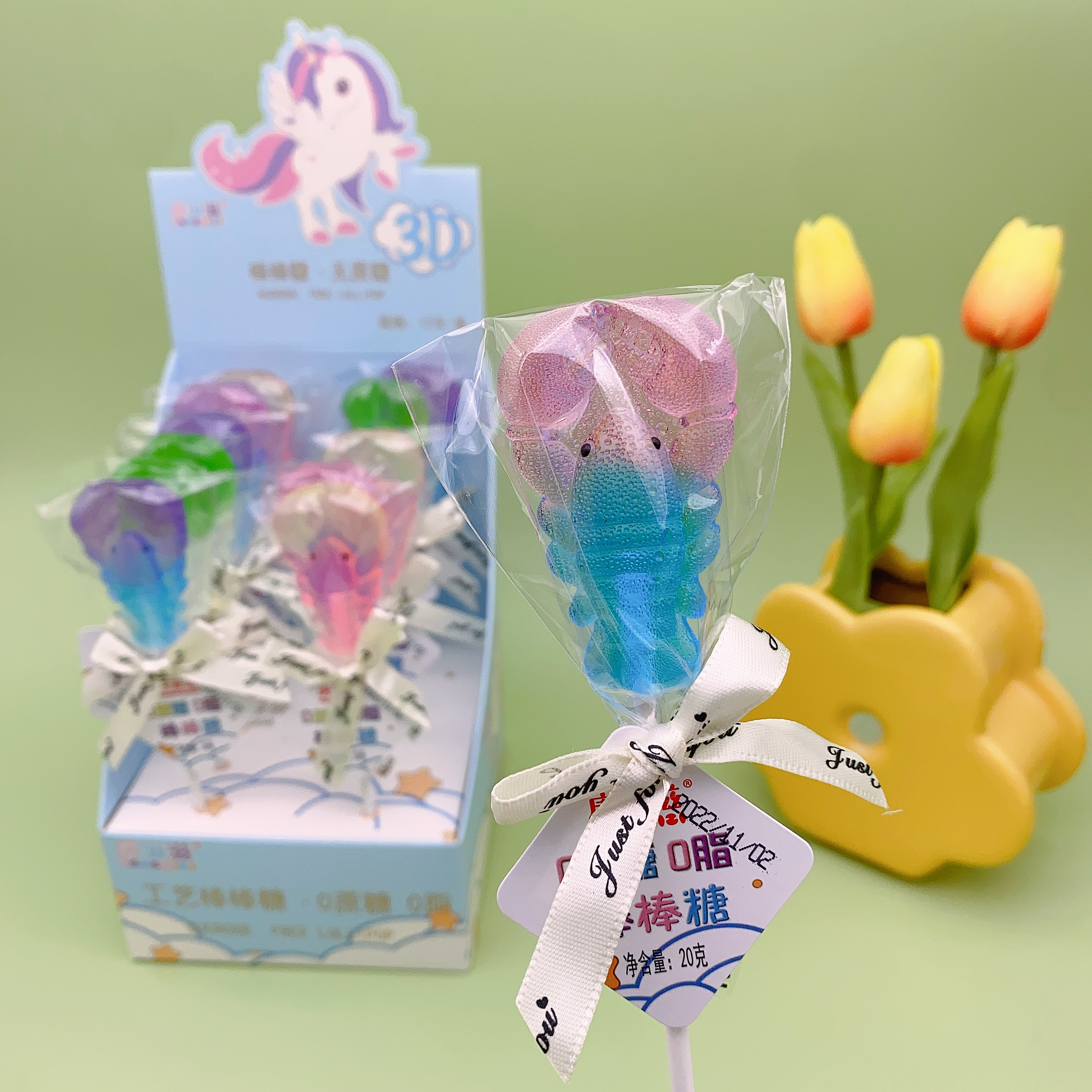 棒棒糖/硬糖/无蔗糖棒棒糖白底实物图