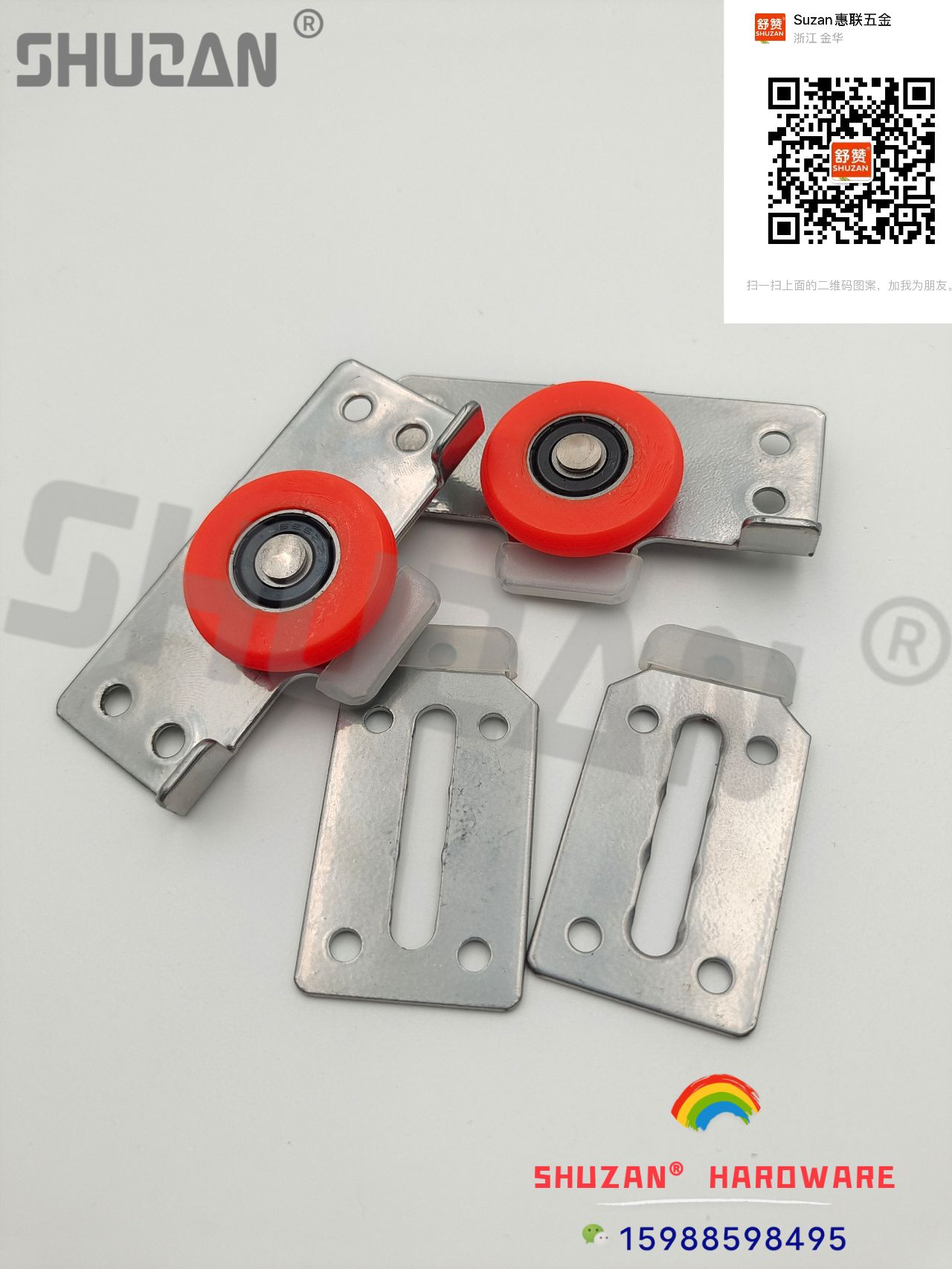 Shuzan aluminio puerta corredera de plástico puerta de baño rueda deslizante industrial heavy duty rueda de elevación guía de rueda de desplazamiento de la puerta polea del carril de la puerta venta directa de fábrica de puertas y ventanas polea Item Picture