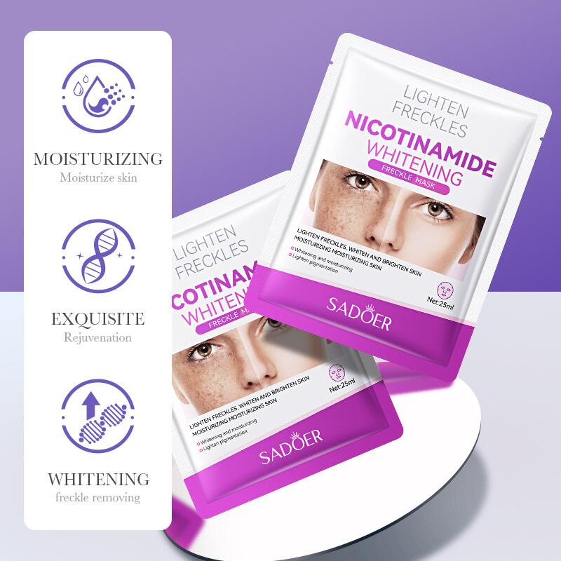 Cross-border export of SADOER nicotinamide hydrating and moisturizing mask boxes in full English details Picture