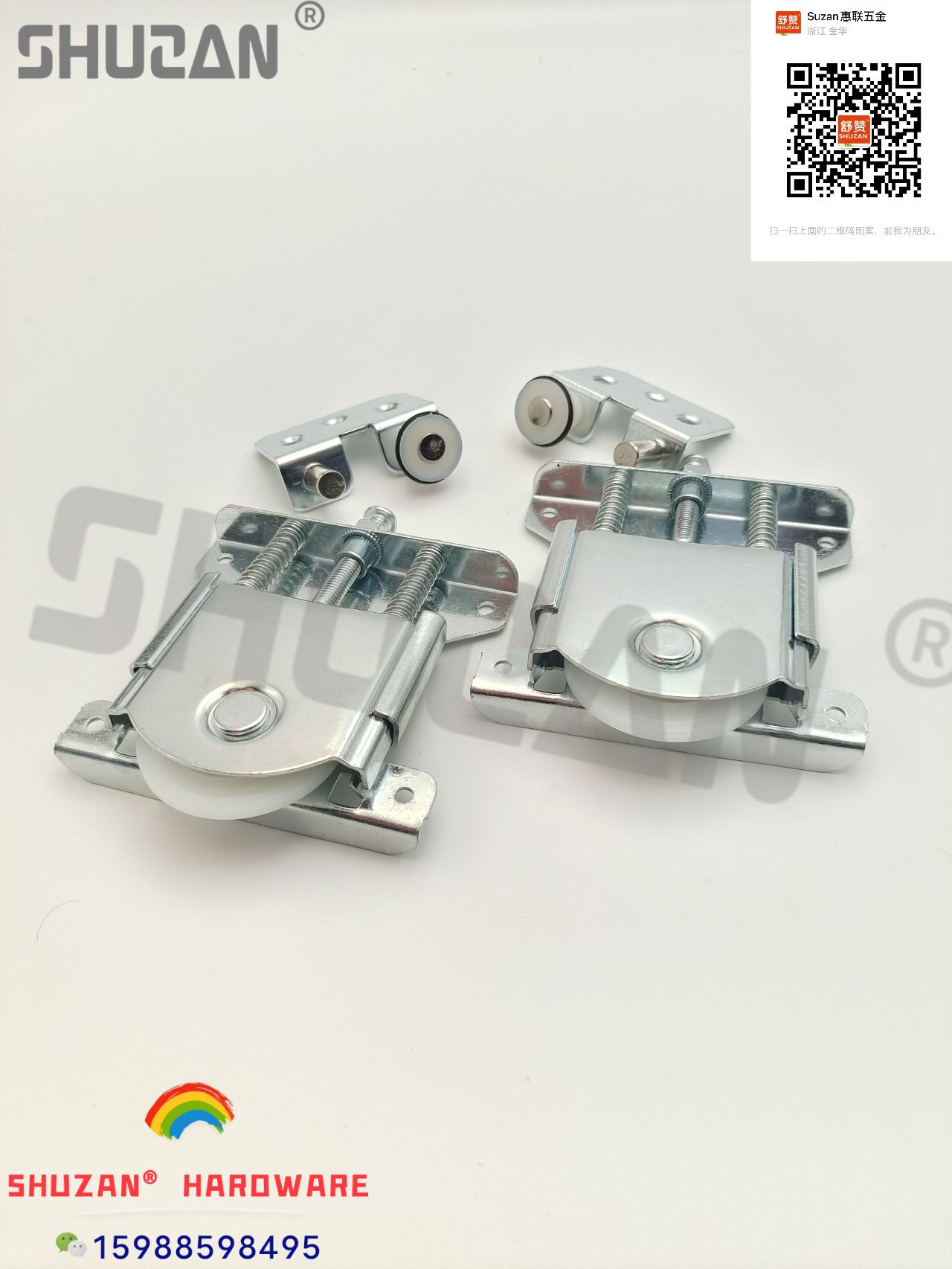 Shuzan marca de baño polea de la puerta ruedas de aluminio plástico puerta corredera polea silenciosa puerta de la puerta puerta de desplazamiento pesado rueda de carril fuerte carga details Picture