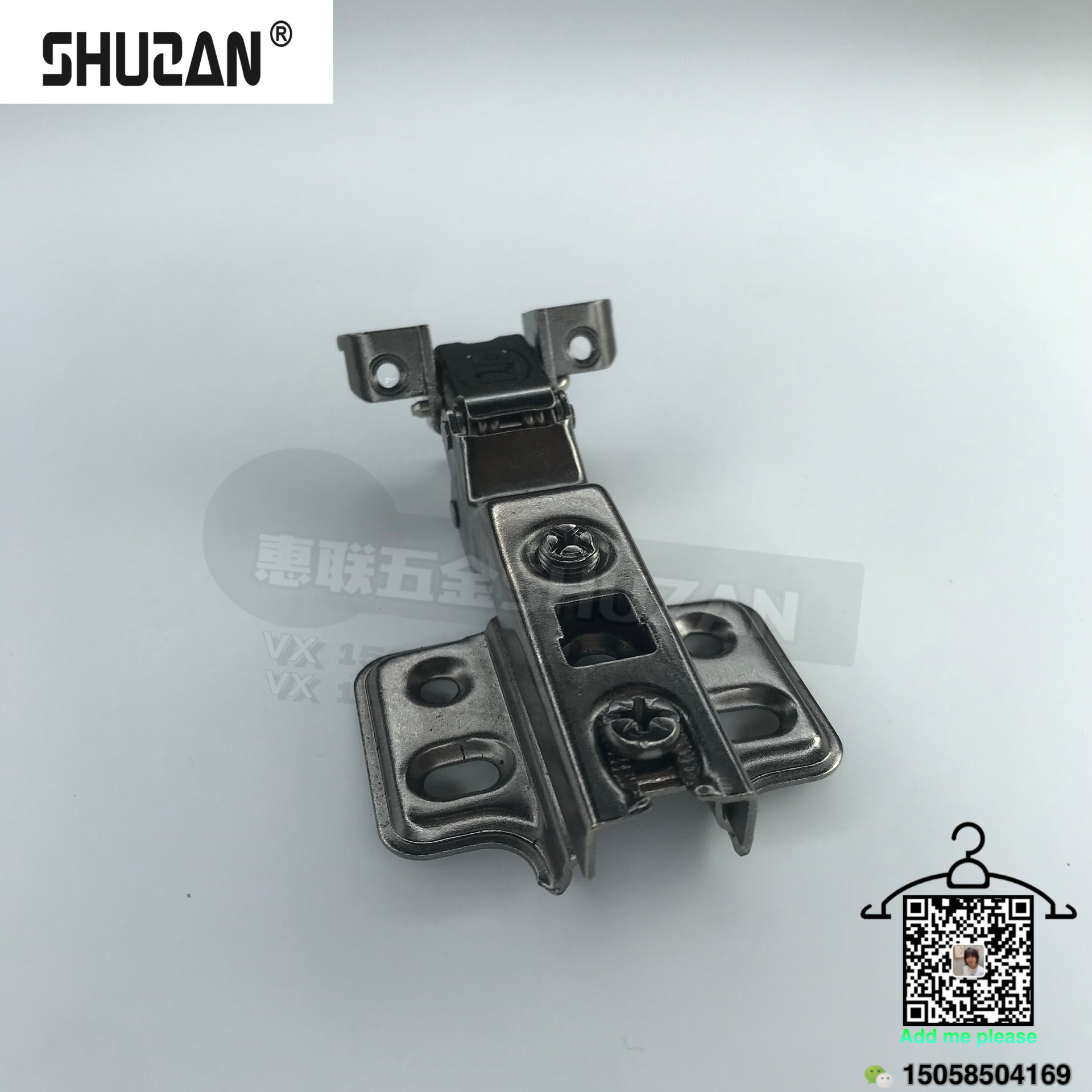 The wardrobe door hydraulic hinge, folding hidden spring hinge, damping buffer, thickened and silent Specification image