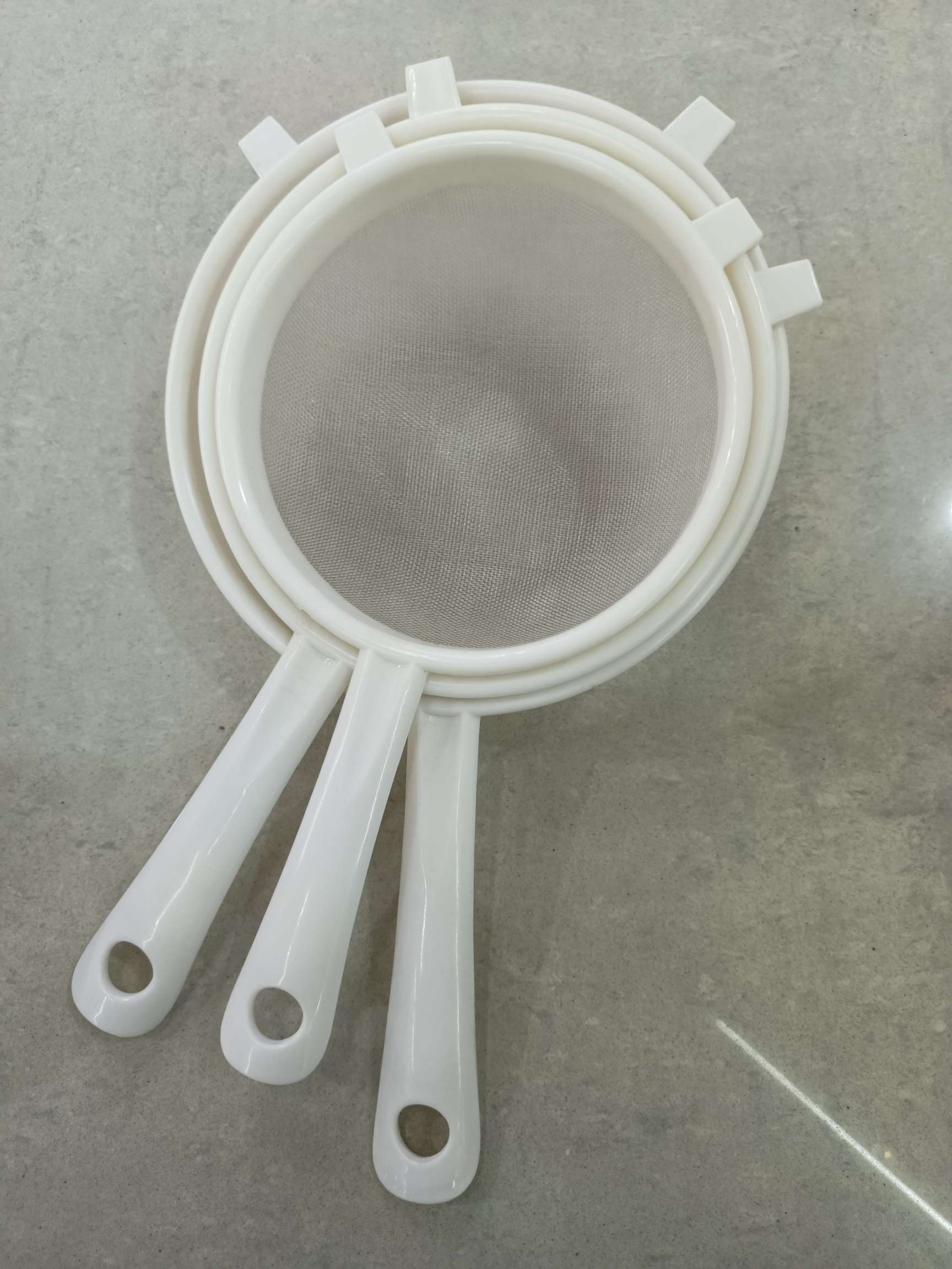 厨房烘焙工具 PP塑料滤漏网过滤网滤渣器面粉过滤网筛手持面粉筛详情图4