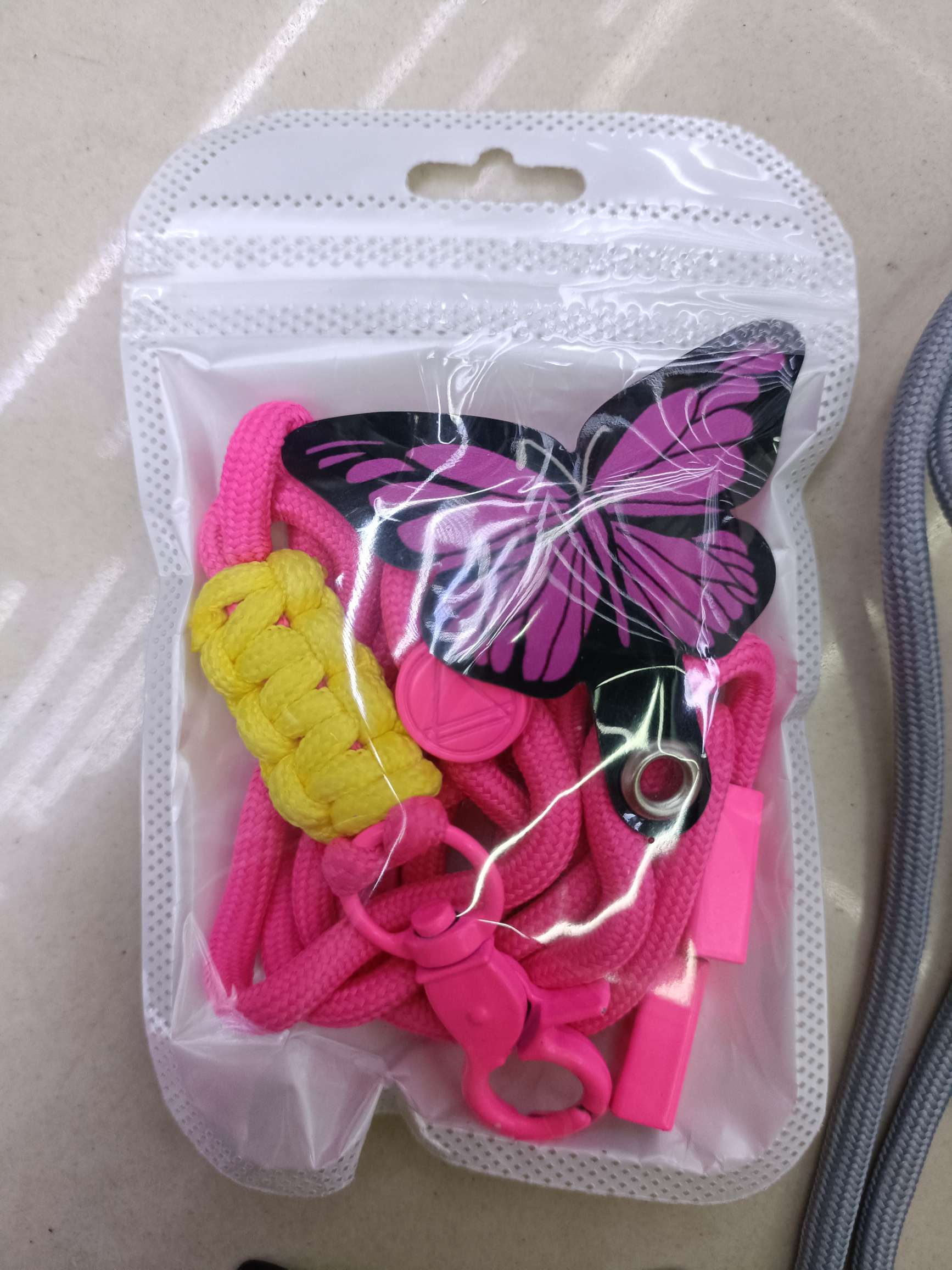 编织伸缩扣长挂绳+卡通图案软垫片详情图3