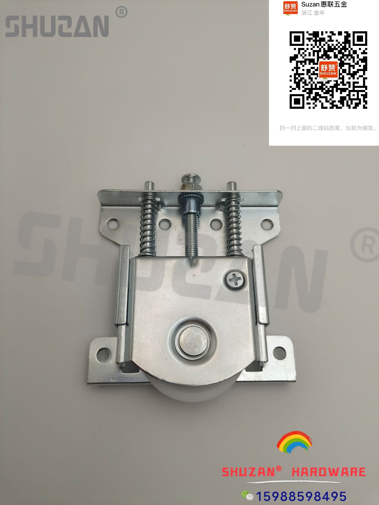 Shuzan marca de baño polea de la puerta ruedas de aluminio plástico puerta corredera polea silenciosa puerta de la puerta puerta de desplazamiento pesado rueda de carril fuerte carga Item Picture