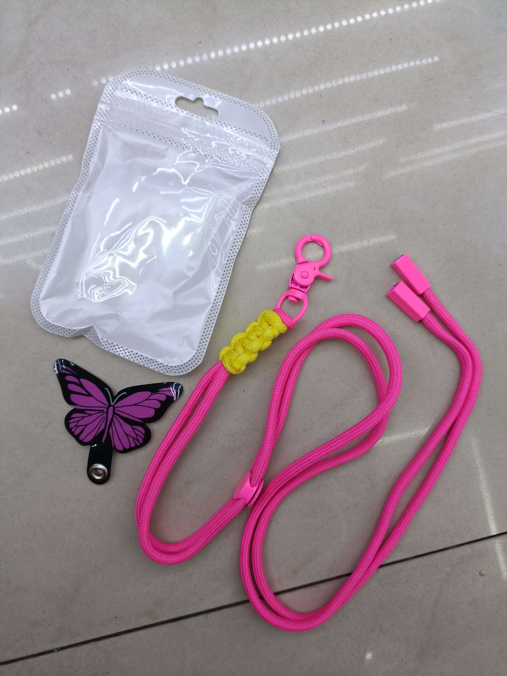 编织伸缩扣长挂绳+卡通图案软垫片详情图2