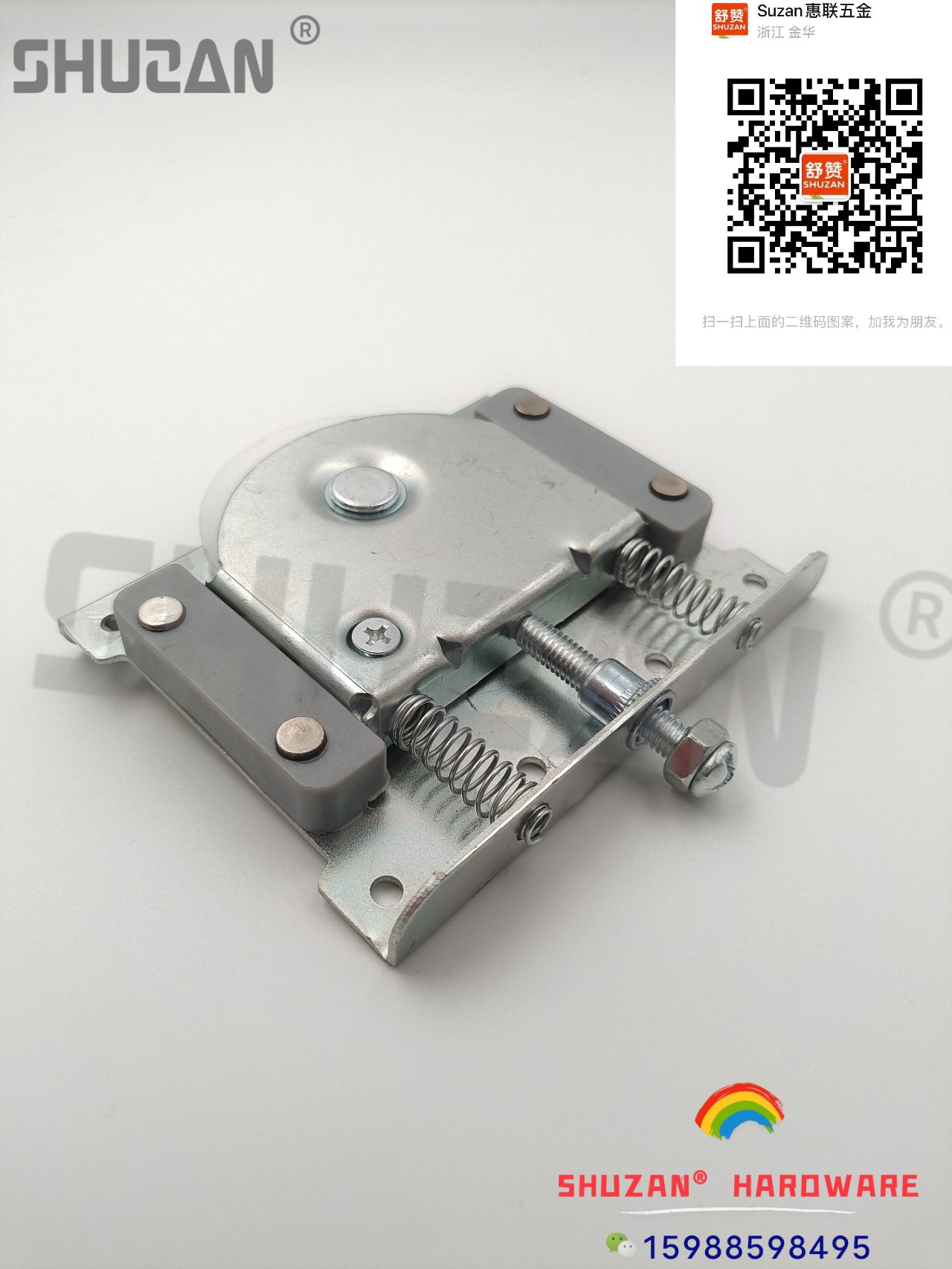Shuzan acero inoxidable polea de la puerta del baño rueda de la puerta corredera del plástico de aluminio rueda colgante de la rueda de la puerta de desplazamiento pesado polea de la puerta silenciosa suave venta directa de fábrica puerta y ventana polea Specification image