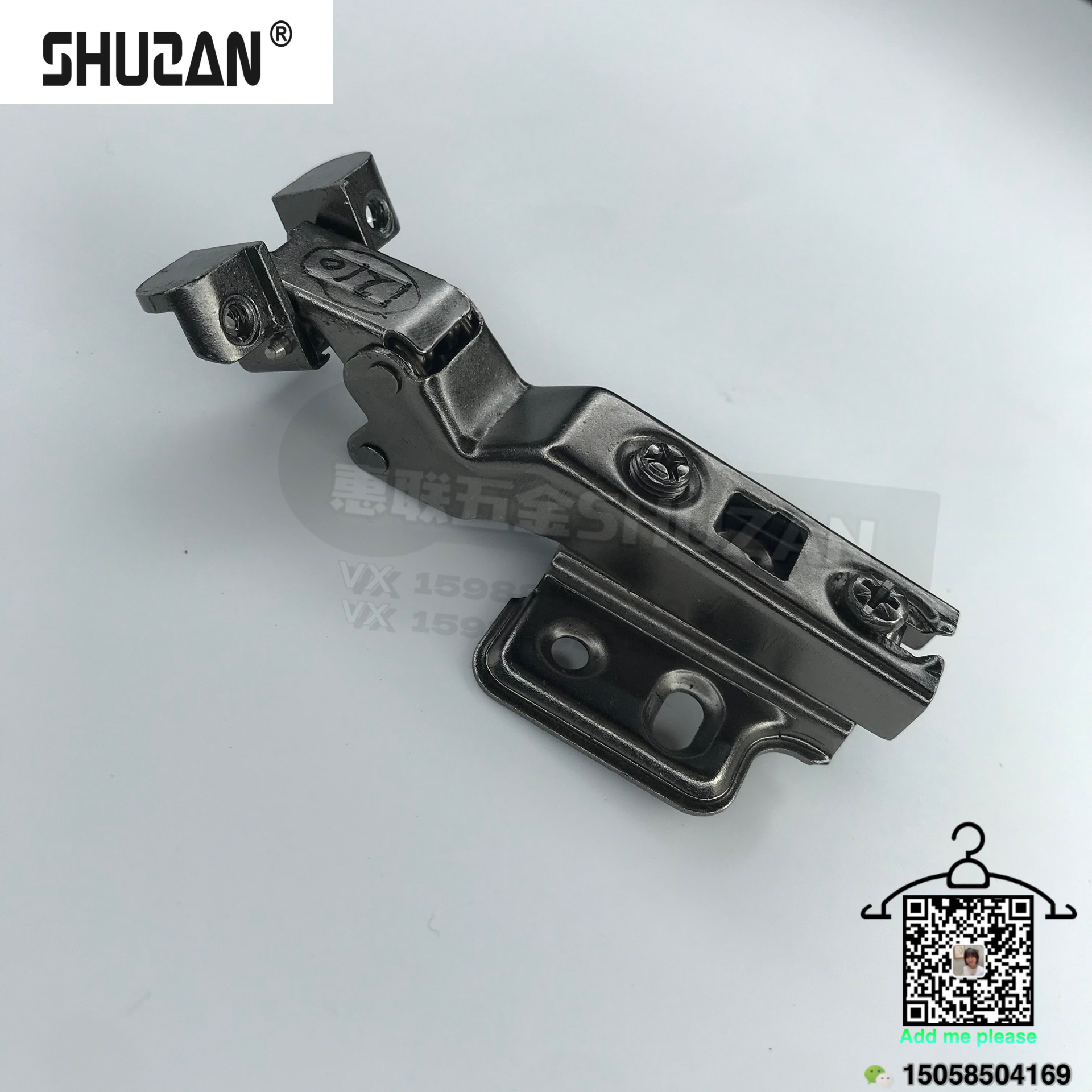 The wardrobe door hydraulic hinge, folding hidden spring hinge, damping buffer, thickened and silent details Picture