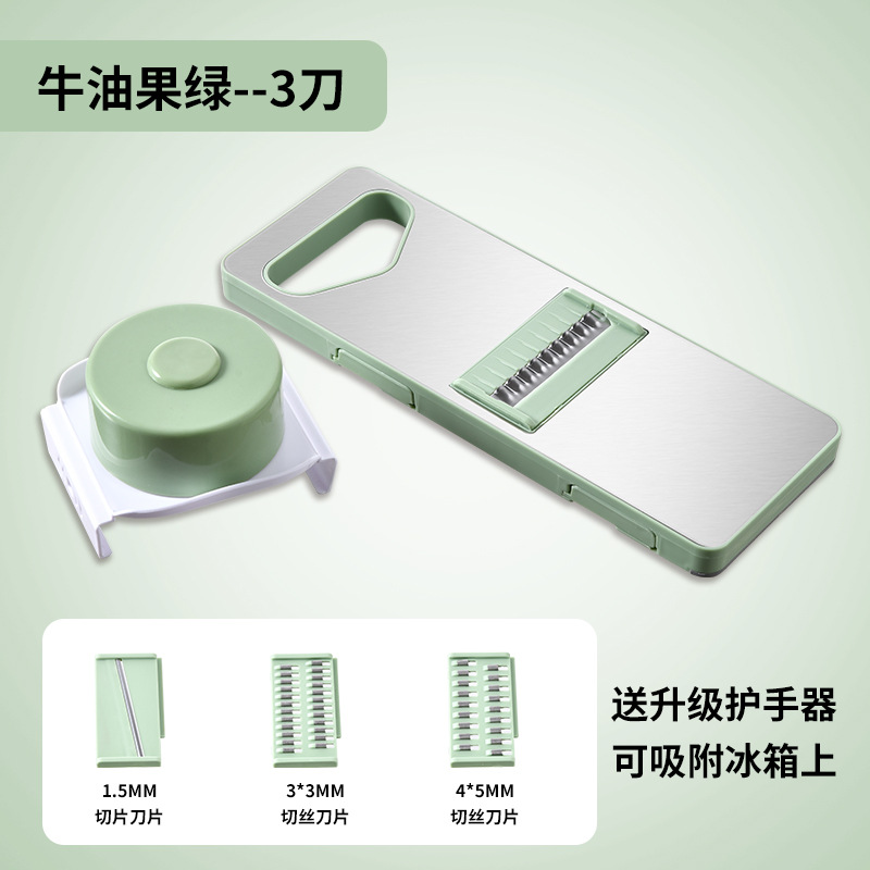 Household potato slicer, stainless steel multi-functional vegetable cutter, kitchen garlic and radish slicer, slicer, and grater Item Picture