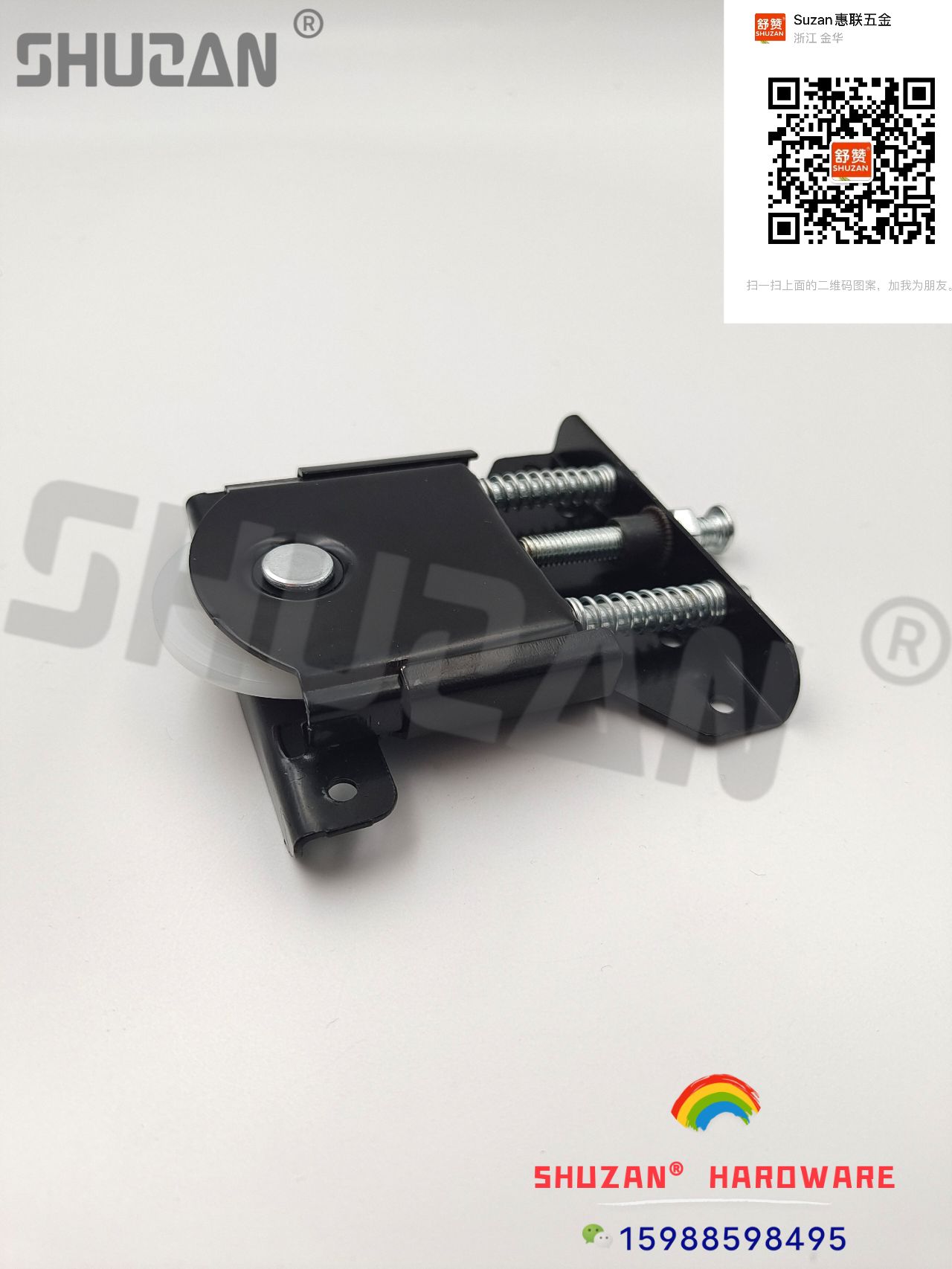 Polea de la puerta del baño de shuzan ruedas de la puerta deslizante del plástico de aluminio carril colgante rueda del carril superior de la puerta polea del carril de la puerta del desplazamiento pesado polea de la puerta negra del acero inoxidable details Picture