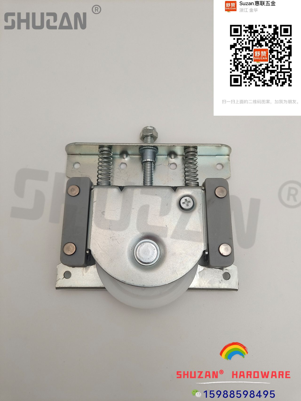 Shuzan acero inoxidable polea de la puerta del baño rueda de la puerta corredera del plástico de aluminio rueda colgante de la rueda de la puerta de desplazamiento pesado polea de la puerta silenciosa suave venta directa de fábrica puerta y ventana polea