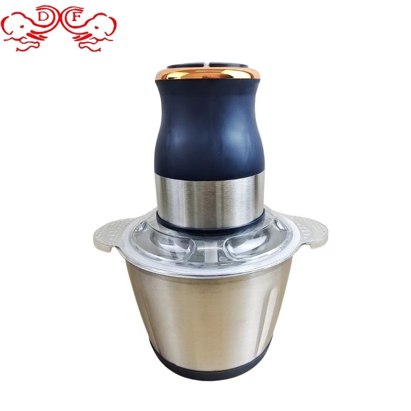 DF68012 multi-functional steel cup electric meat grinder, household stainless steel meat mixer, mincing and garlic, DF Trading House Specification image