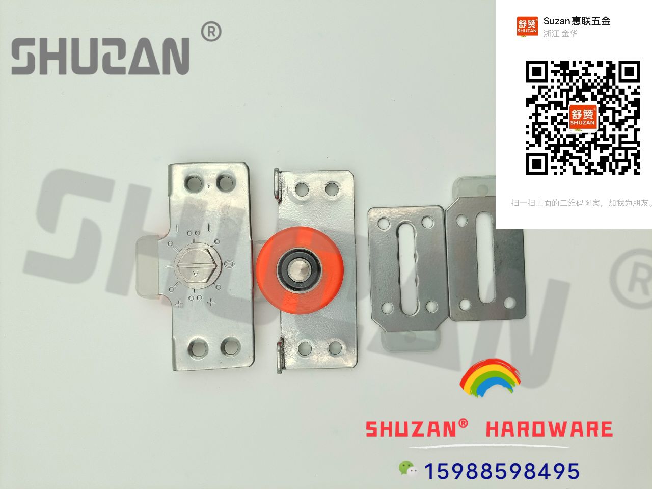 Shuzan aluminio puerta corredera de plástico puerta de baño rueda deslizante industrial heavy duty rueda de elevación guía de rueda de desplazamiento de la puerta polea del carril de la puerta venta directa de fábrica de puertas y ventanas polea details Picture