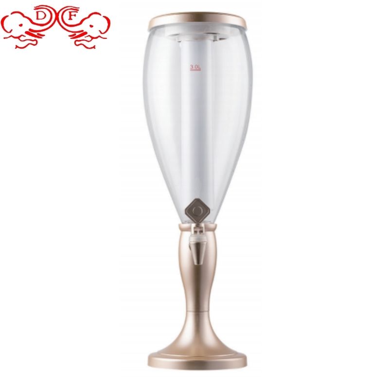 DF68746扎啤酒炮酒吧专用3升酒塔 发光可乐桶容器商用扎啤桶酒炮桶